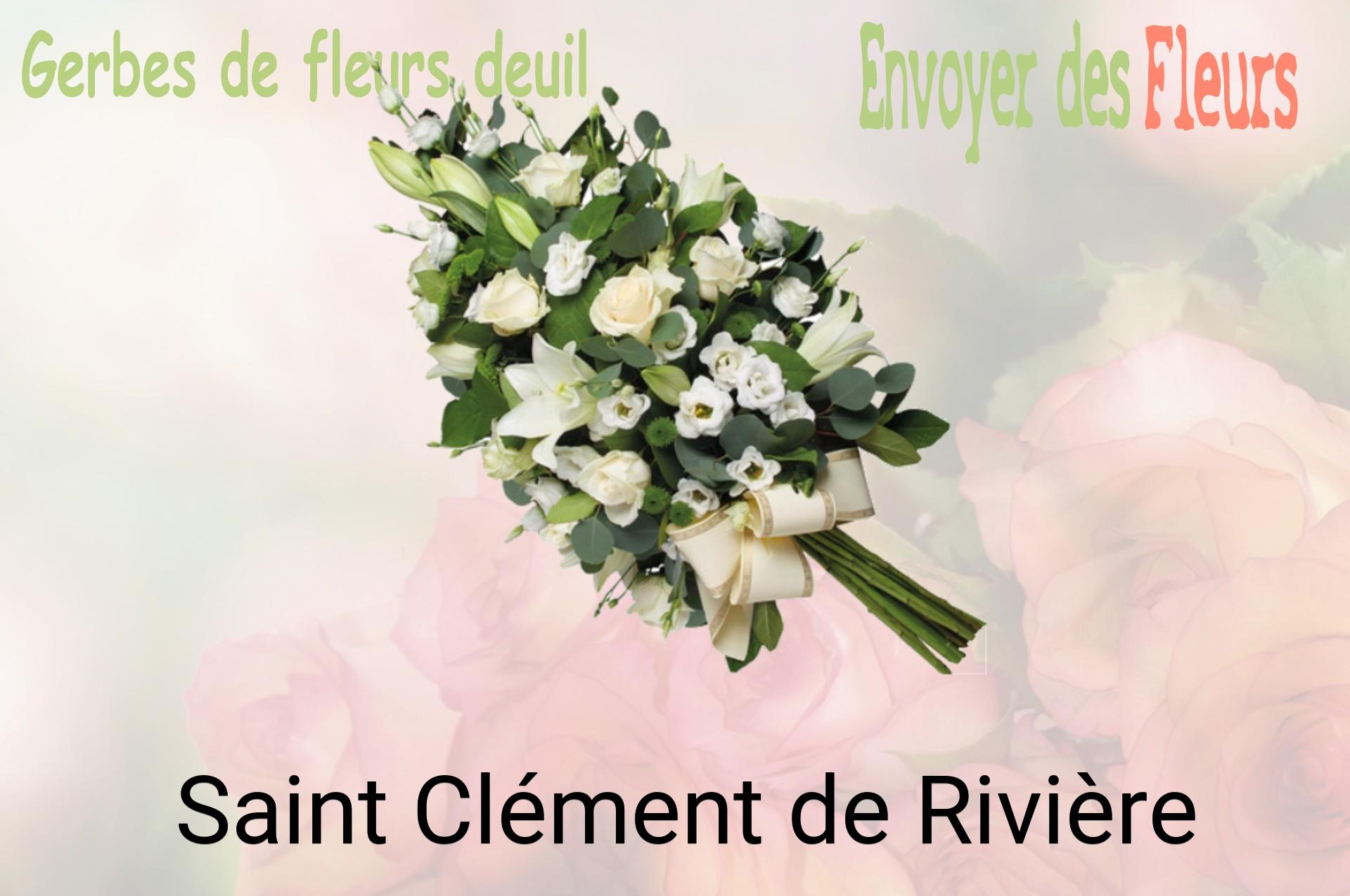 Gerbe de fleurs de deuil livrée à Saint-Clément-de-Rivière